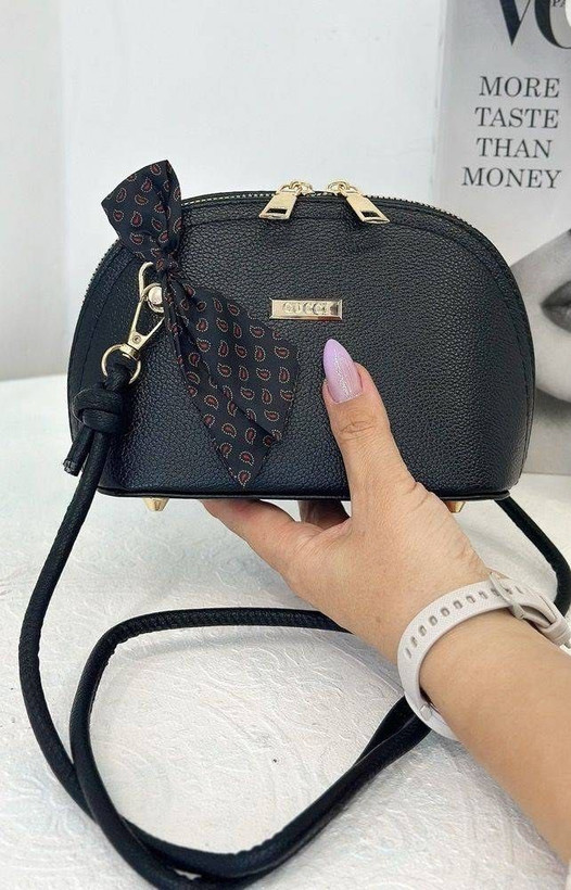 کیف زنانه مینیمال اسکارفدار | مدل نیمدایره بند گرهای