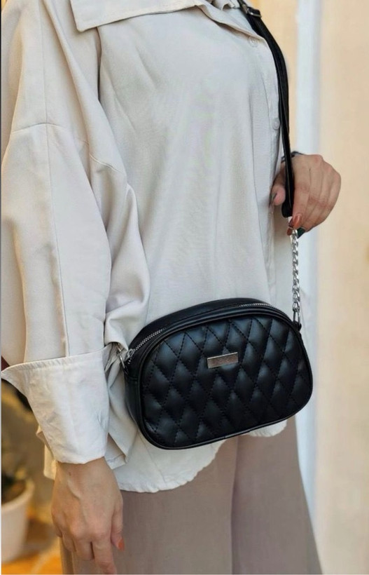 کیف پاسپورتی گلدوزی لوزی دخترانه | Mini Quilted Crossbody Bag