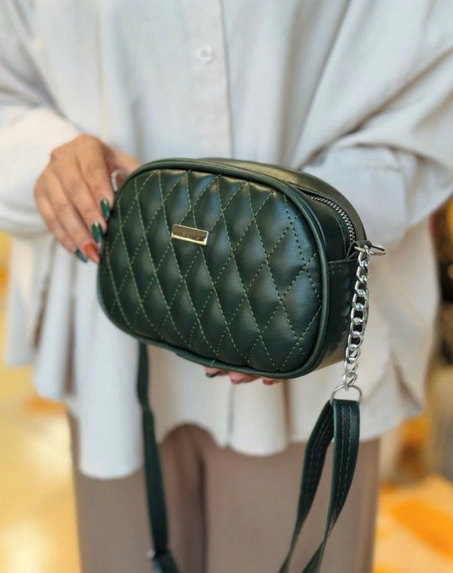 کیف پاسپورتی گلدوزی لوزی دخترانه | Mini Quilted Crossbody Bag