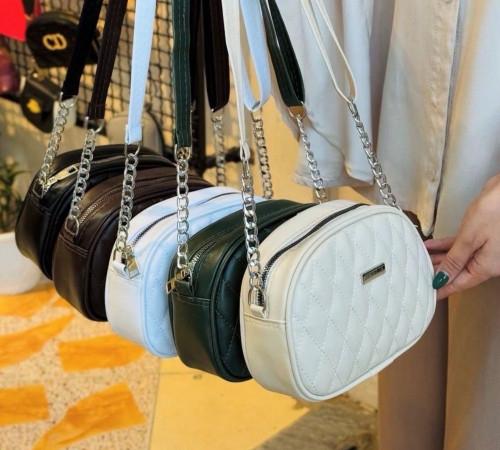 کیف پاسپورتی گلدوزی لوزی دخترانه | Mini Quilted Crossbody Bag