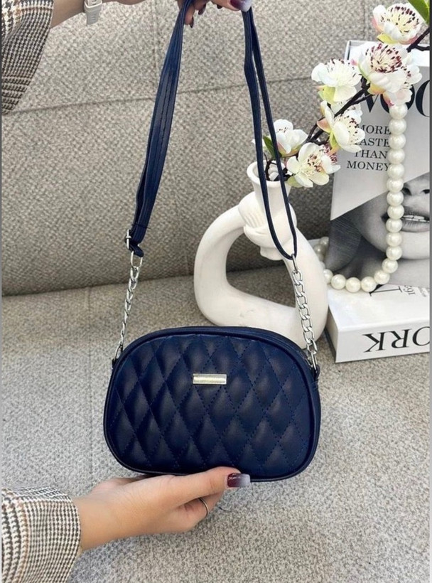 کیف پاسپورتی گلدوزی لوزی دخترانه | Mini Quilted Crossbody Bag