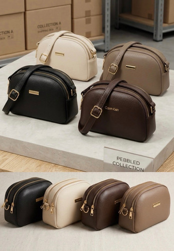 کیف دوشی نیمگرد دو زیپ مدل کالینا | Calvin Style Mini Crossbody