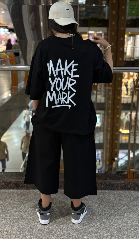 ست تیشرت و شلوار زنانه MAKE YOUR MARK | ست اسپرت تابستانی فری سایز