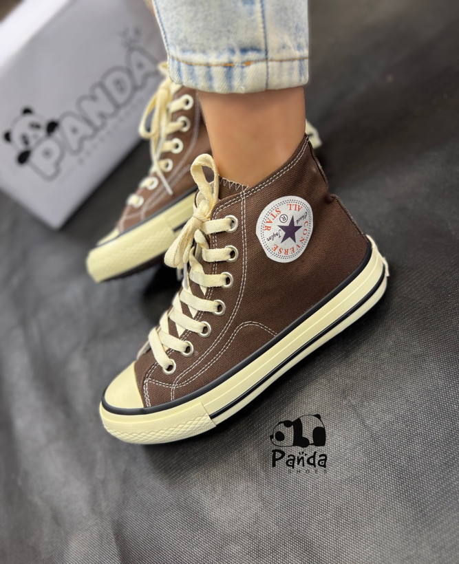 خرید کتونی آل استار ساقدار (All Star) کیفیت اصلی | کفش اسپرت زنانه پارچه خارجی با کفی طبی و زیره پییو